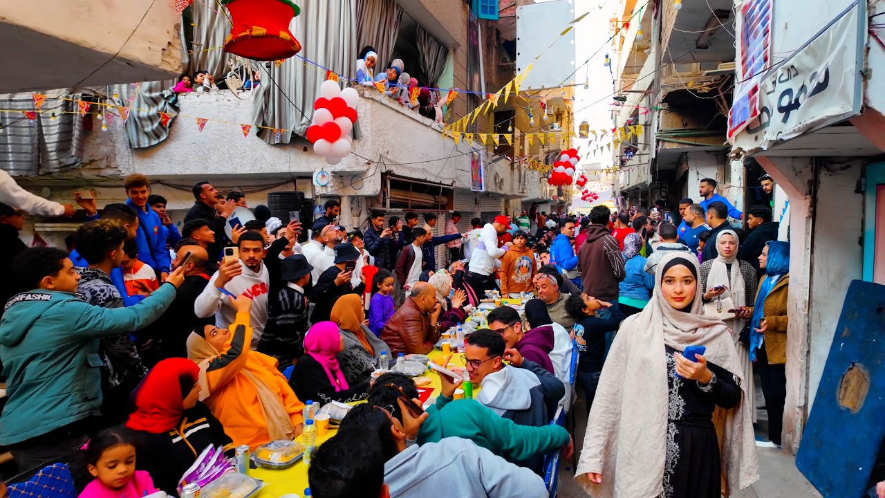 The BIGGEST Ramadan Celebration in Cairo 🇪🇬 (4K Egypt Evening Walk)