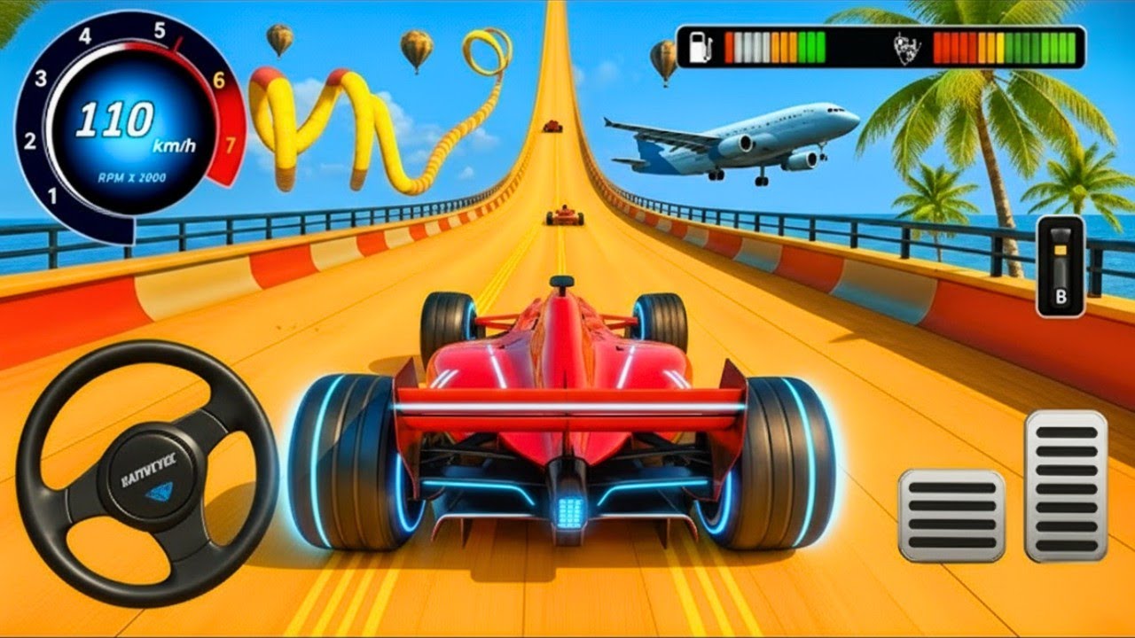 😎 Impossible Mega Ramp Stunt Racing 3D - GT  FORMULA CAR STUNT MASTER - ANDROID GAMEPLAY