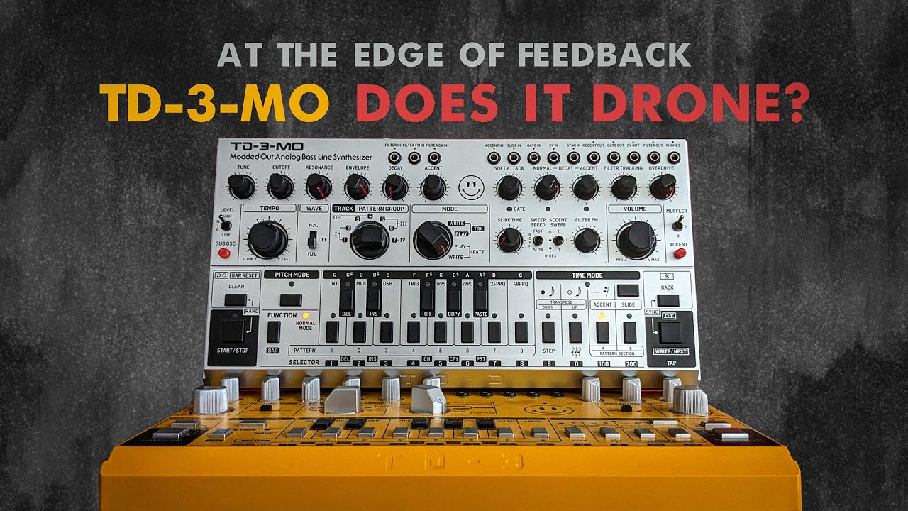 Behringer TD-3-MO, will it drone? Analog hardware ambient drone. At The Edge of Feedback 001