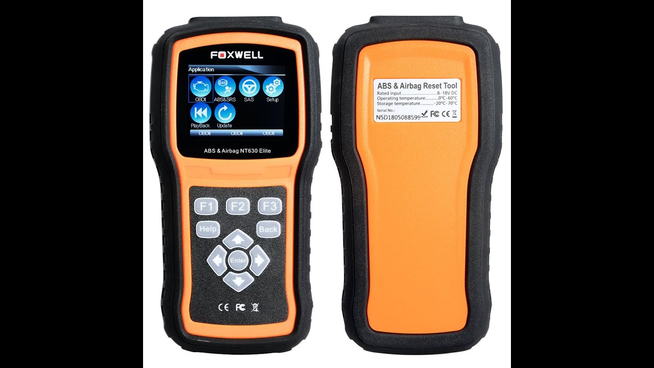 Foxwell NT630 Elite OBD II scanner.  Register, update, upload, print