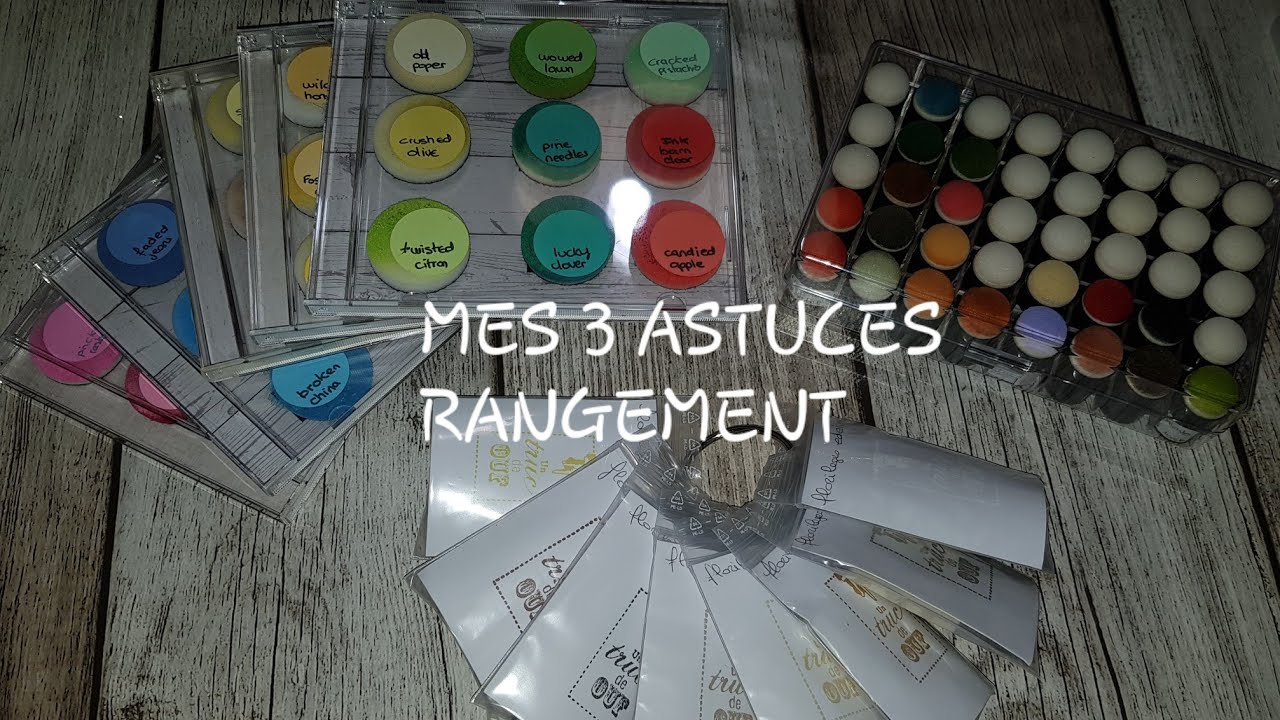 MES 3 ASTUCES : rangement mousse pour encré (scrapbooking )