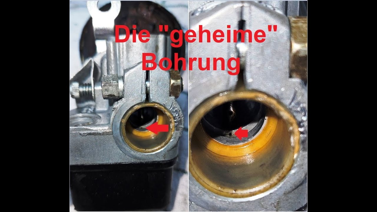 Ciao PX FL3: Was war denn nun mit dem Vergaser? Die gemeine Luftbohrung.