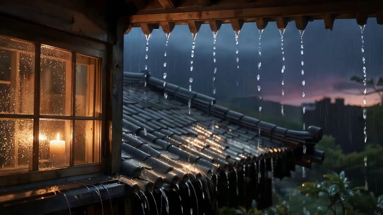 Stormy Night Ambience ⚡ | Heavy Rain & Thunderstorm Sounds for Sleep & Meditation