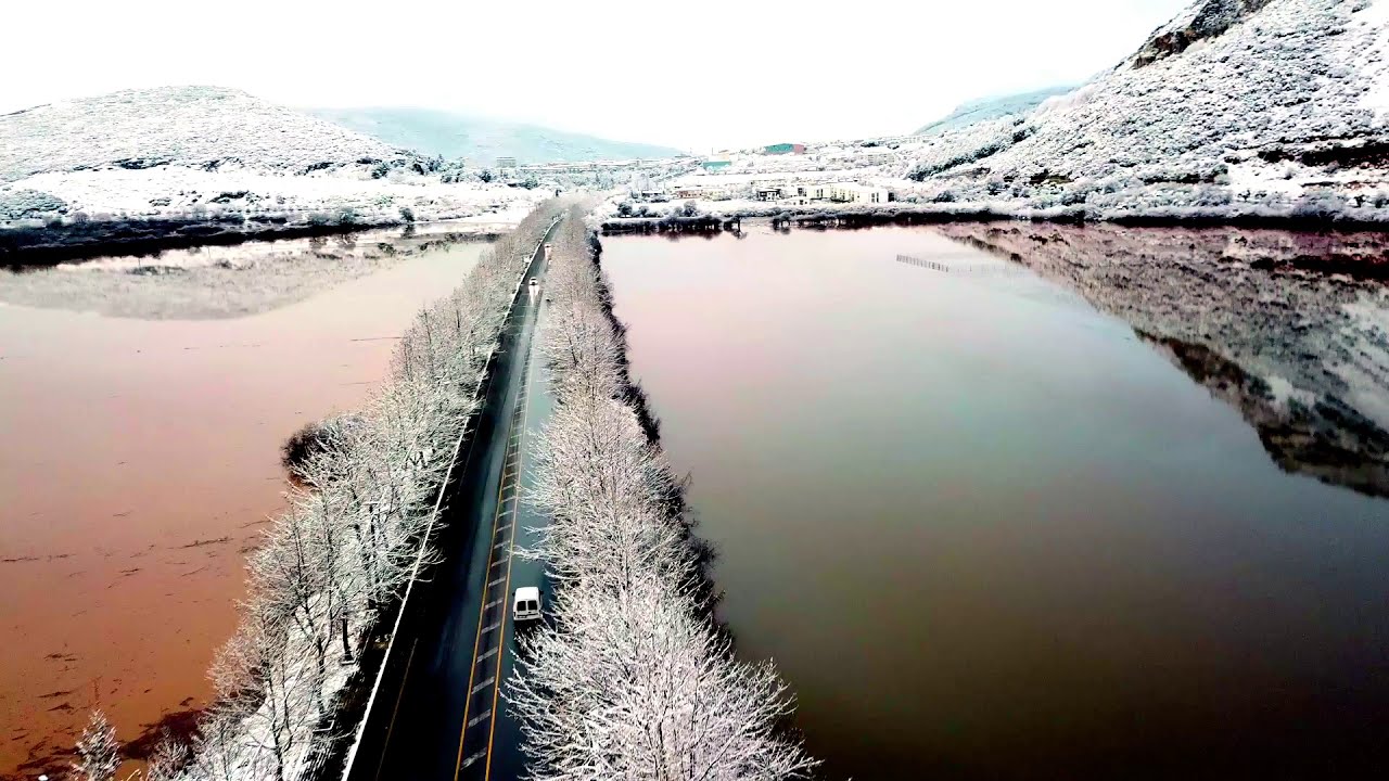 Karlı Bir Günde Muğla Düğerek Mahallesi Drone Çekimi - A Snowy Day Drone Shot - DJI Mavic Pro