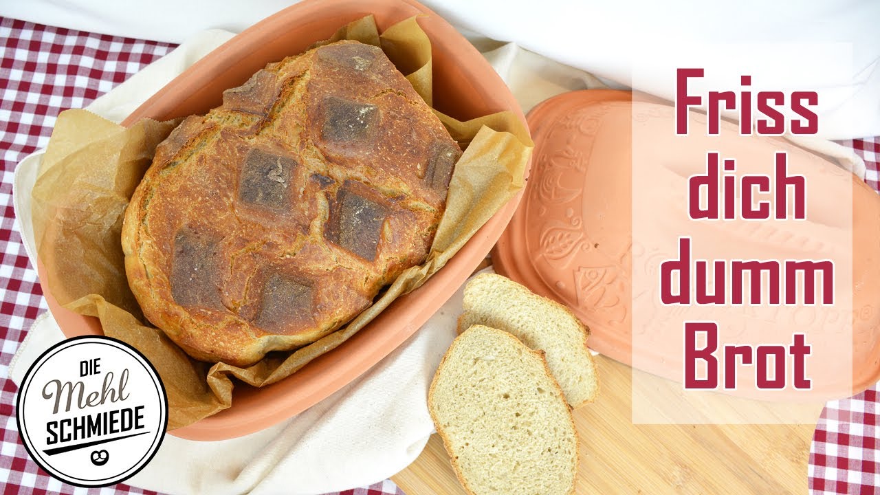 Friss dich dumm BROT // Brot mit GELINGGARANTIE // Brot OHNE KNETEN // No knead BREAD