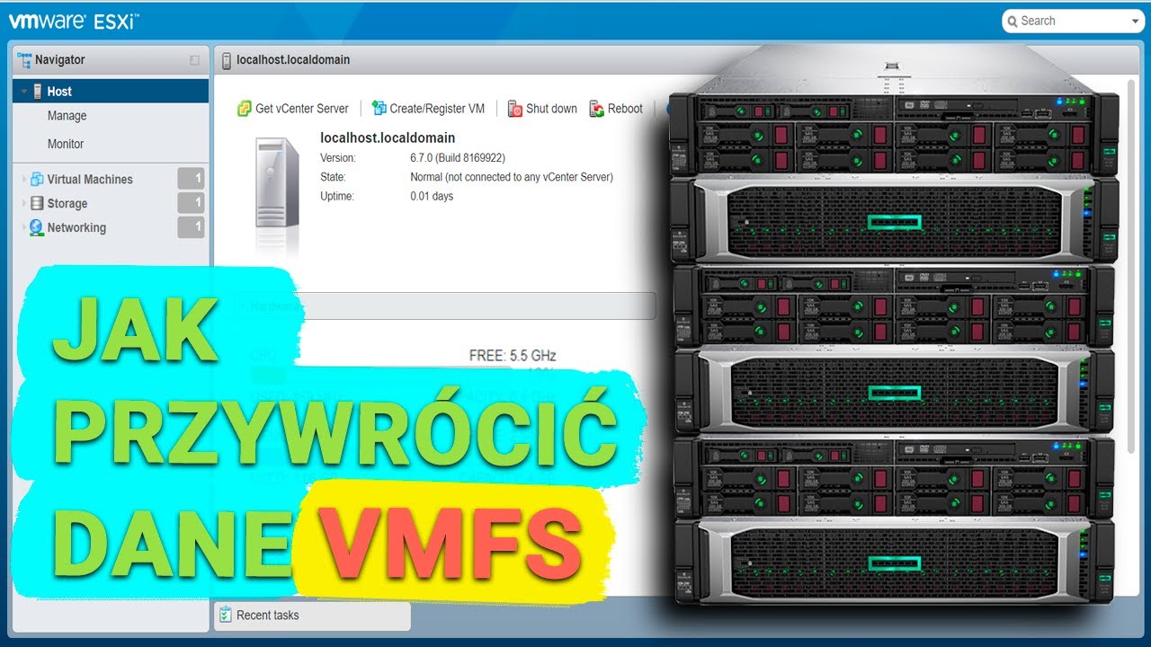 Jak przywr&oacute;cić dane maszyny wirtualnej z systemu plik&oacute;w VMFS VMWare vSphere hypervisor ESXi