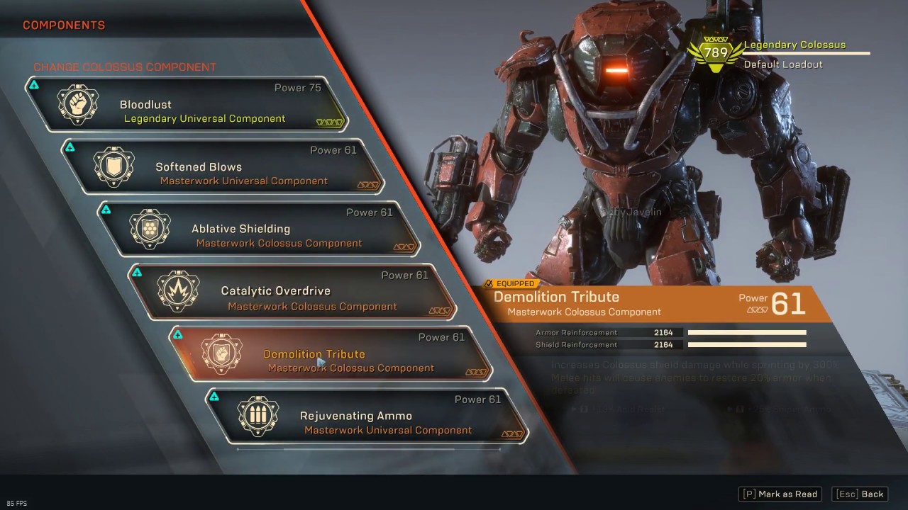 Anthem PTS - Colossus Combat Demo 2