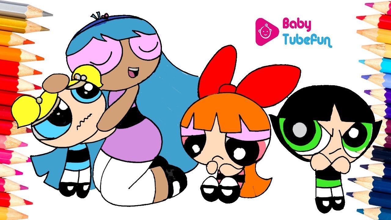 Colouring Powerpuff Girls Rowdyruff Boys Brick Boomer Butch Blossom Bubbles Bliss