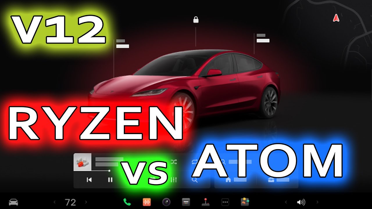 Версія v12 у Tesla, але не для всіх? Порівняння v12 на Intel Atom та AMD Ryzen