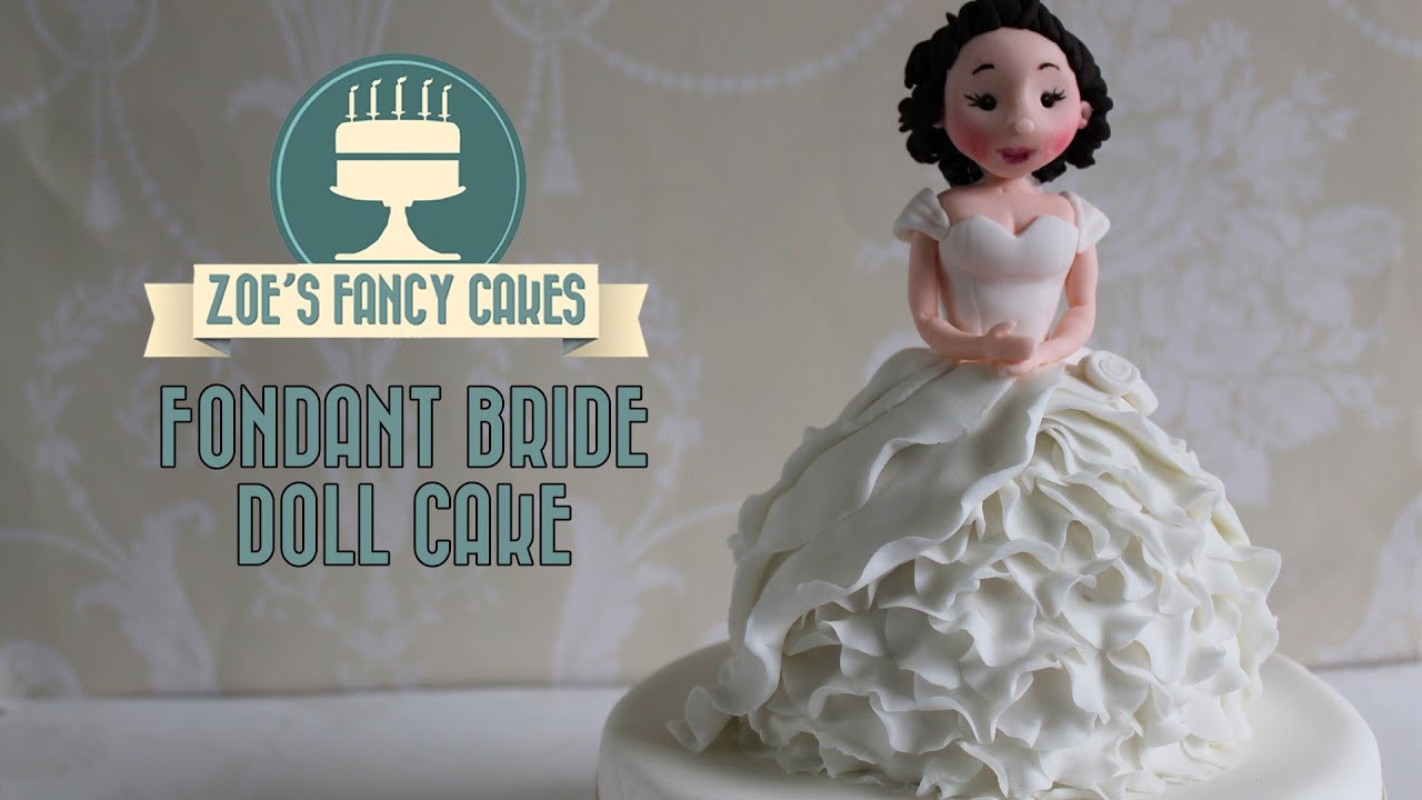 How to make a fondant bride doll cake or cupcake How To Cake Tutorial