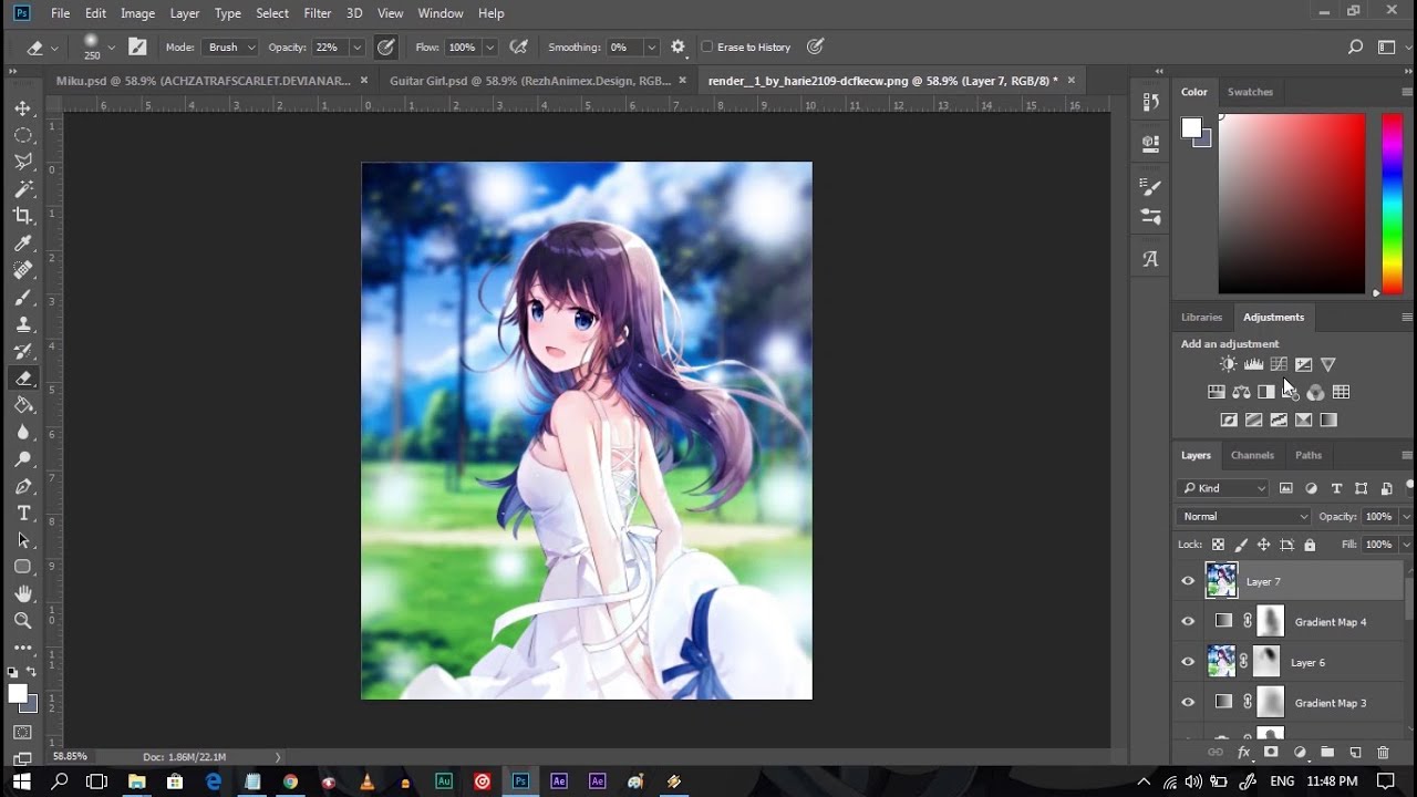 Speed Design anime for photoshop ( Simple Manipulation )