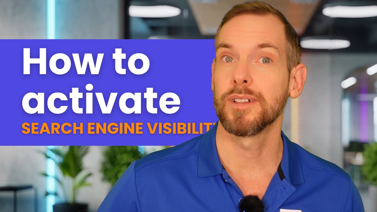 How to enable Search Engine Visibility in the WordPress dashboard