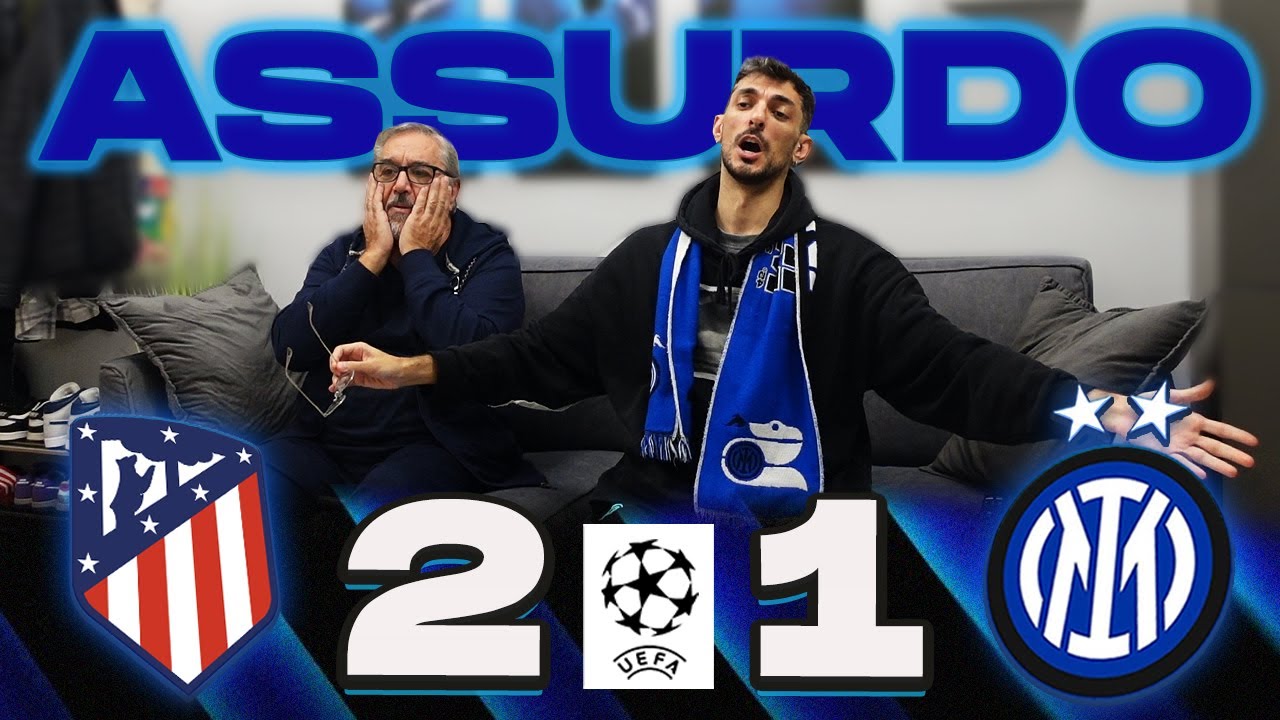 PURGATI ALL'ULTIMO MINUTO! ATLETICO 2-1 INTER LIVE REACTION TIFOSI INTERISTI CHAMPIONS LEAGUE 25/26