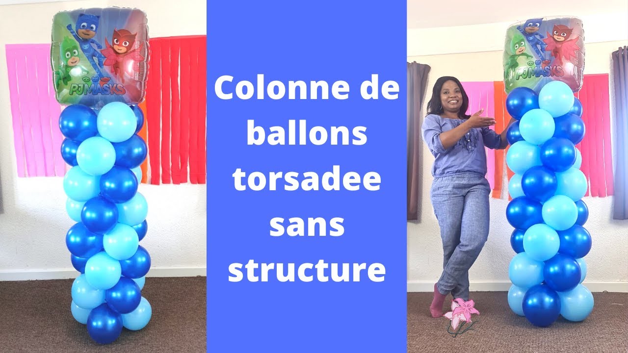 Comment realiser une colonne de Ballons Torsadée Sans Structure/No Helium Balloon Column DIY
