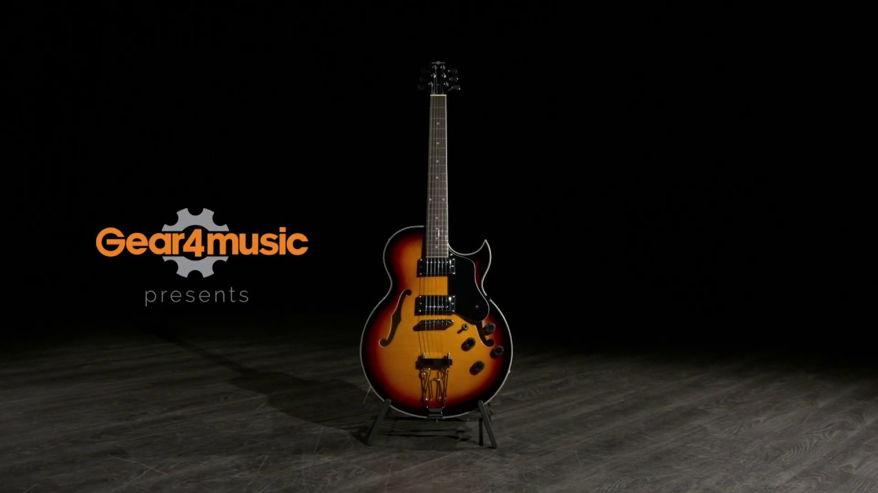 San Diego Semi Acoustic Guitar by Gear4music, Sunburst | Gear4music demo