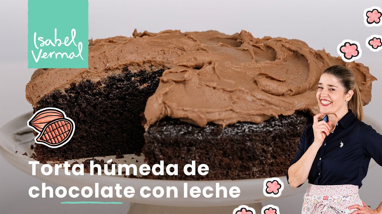 Torta h&uacute;meda de chocolate con leche