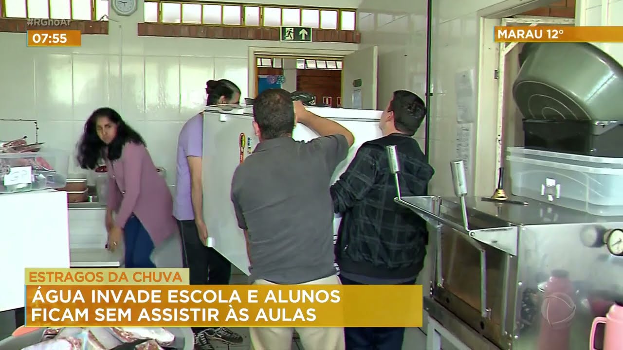 Estragos da chuva: água invade escola e alunos ficam sem assistir às aulas