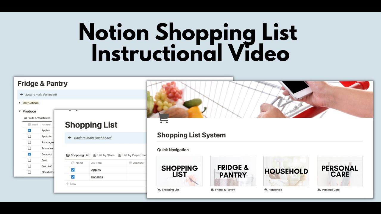Notion Shopping List Instructional Video