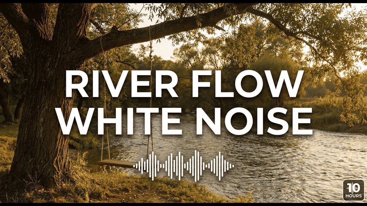 Peaceful River Stream View & White Noise for Deep Sleep & Focus | 10 Hours | Akarsu Manzarası Sesi