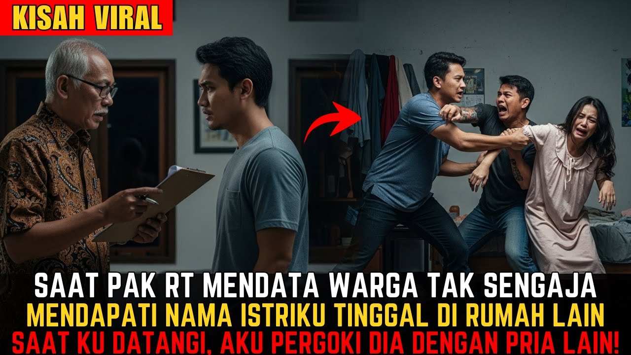 DATA PAK RT BILANG ISTRIKU TINGGAL DI RUMAH LAIN! SAAT KU DATANGI AKU MEMERGOKINYA DENGAN PRIA LAIN!
