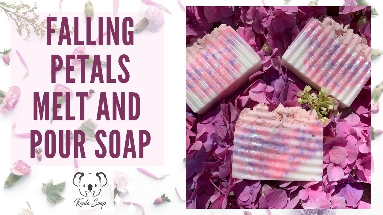 Melt and Pour Soap Making Confetti Falling Petals MP Soap Tutorial for Beginners