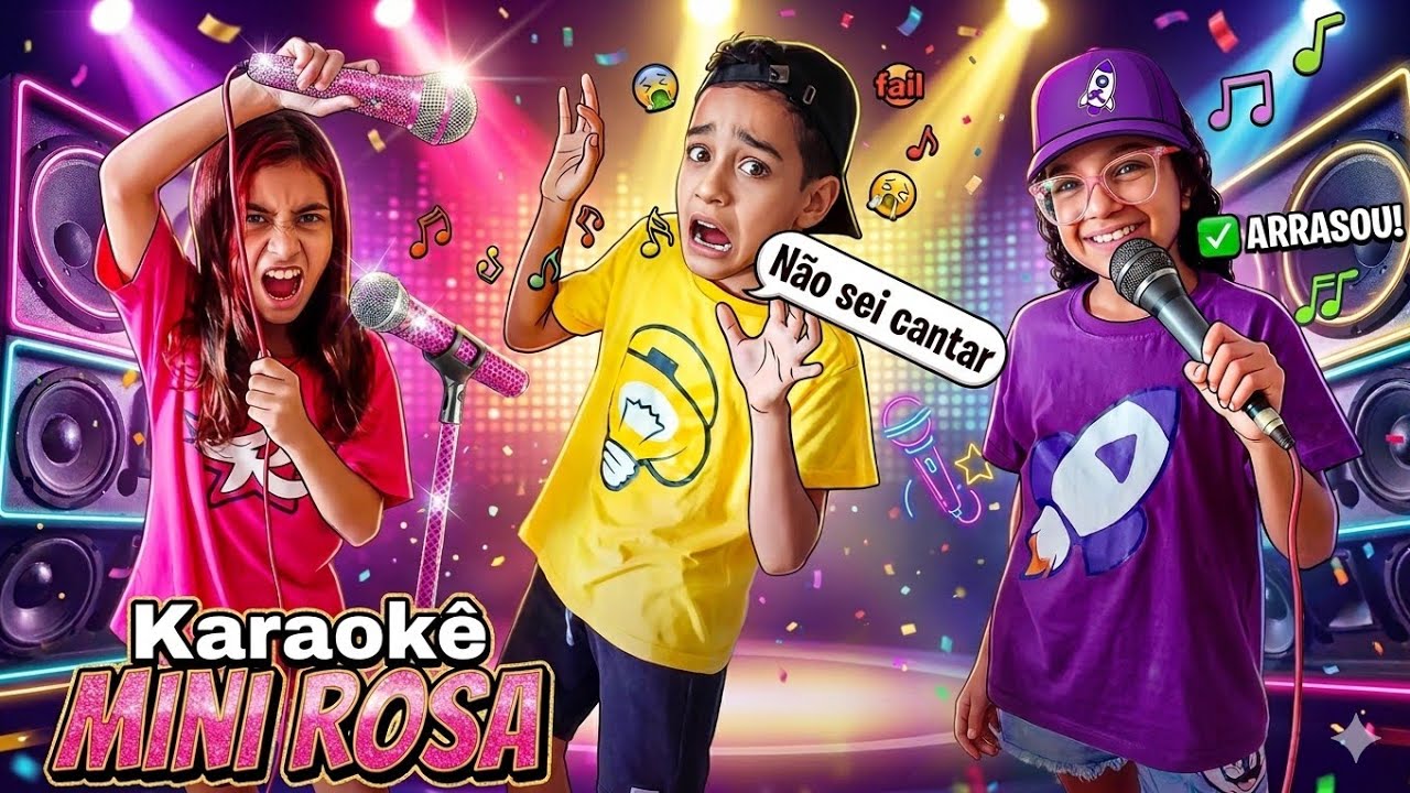 KARAOKÊ DOS MINI ROSA * Quem canta melhor? 🎤🌸