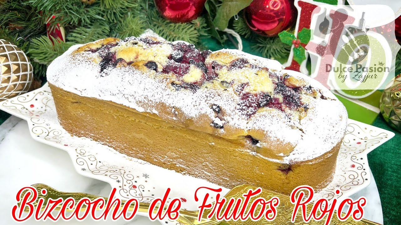 Bizcocho de Frutos Rojos para Navidad🎄🎅✨🎁🍰💫😘