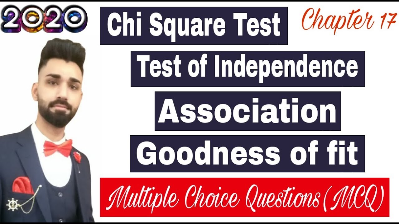 Chi-Square Distribution Multiple Choice Questions(MCQ) in 2020 | test of Independence | Chi