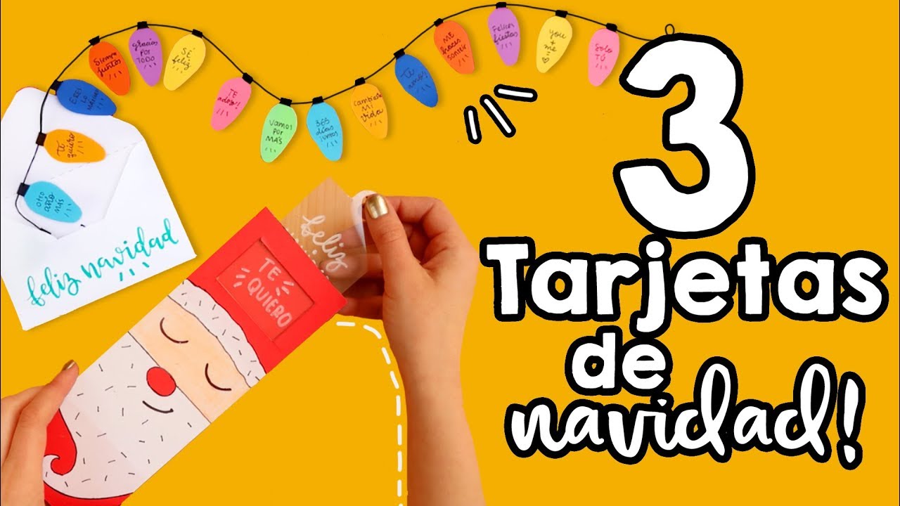 3 Tarjetas NAVIDEÑAS fáciles!! 🎄 Especial de Navidad✨
