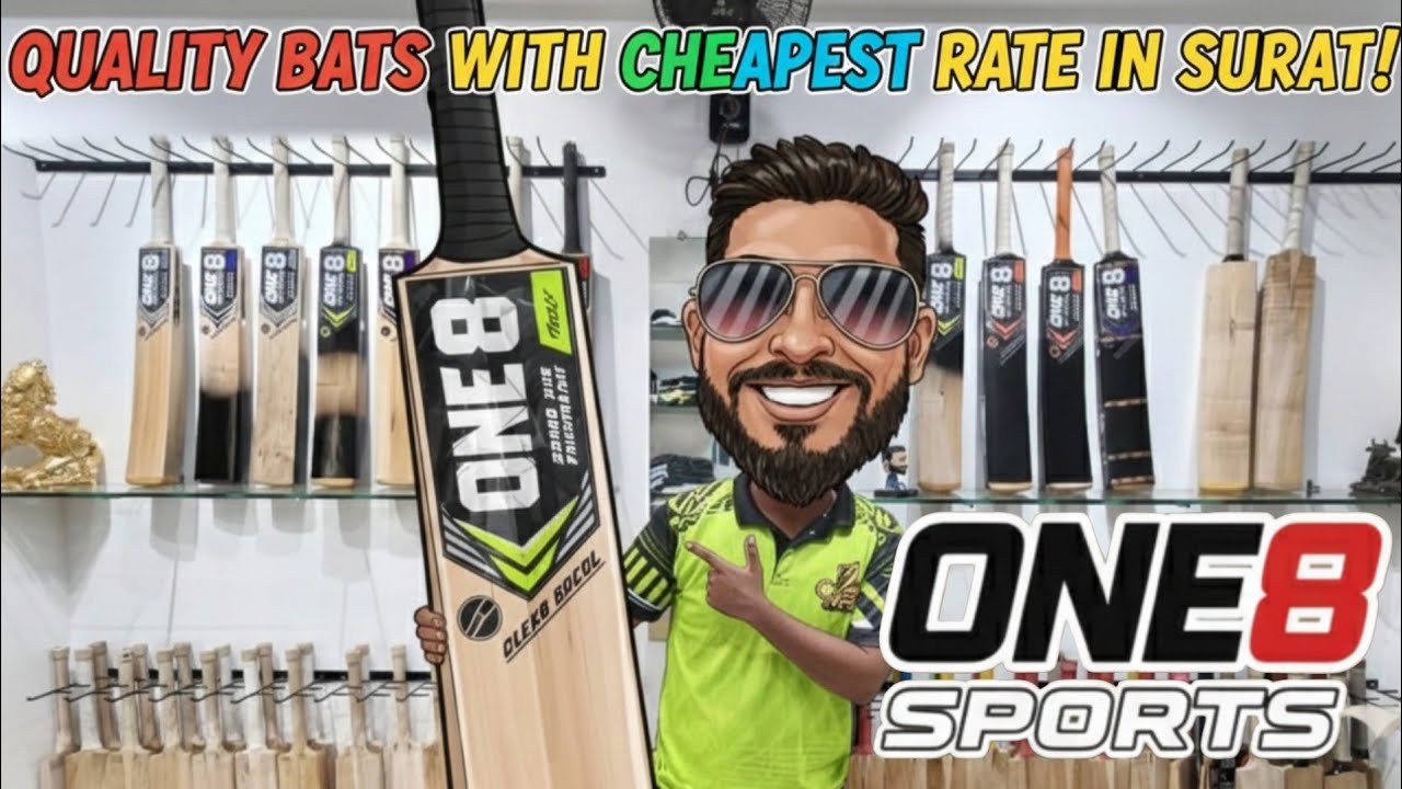 Best Tennis Cricket Bats Shop In Surat || One8 Sports Surat || Retail & Wholesaler 