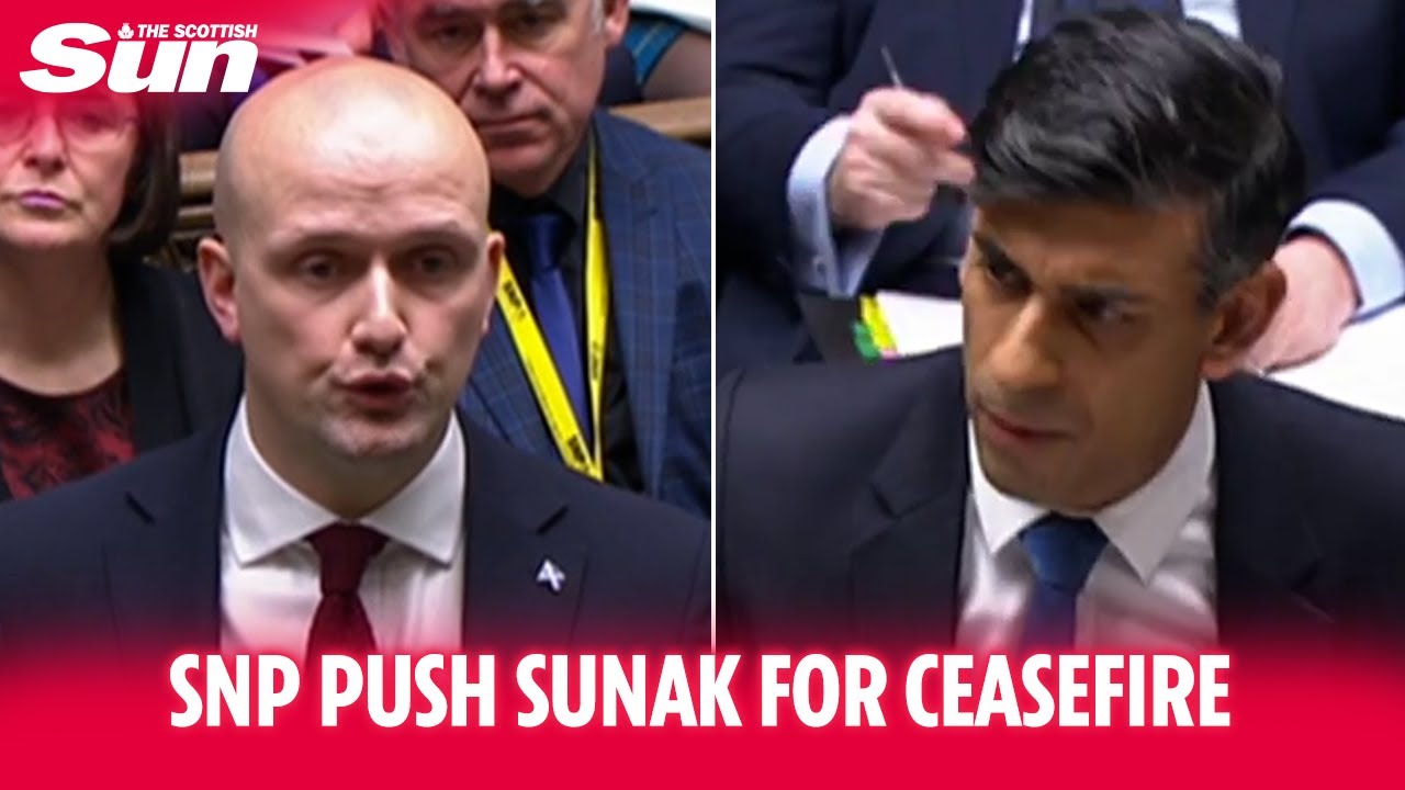 Rishi Sunak pressed to share his &ldquo;Christmas message&rdquo; for children in Gaza by Stephen Flynn