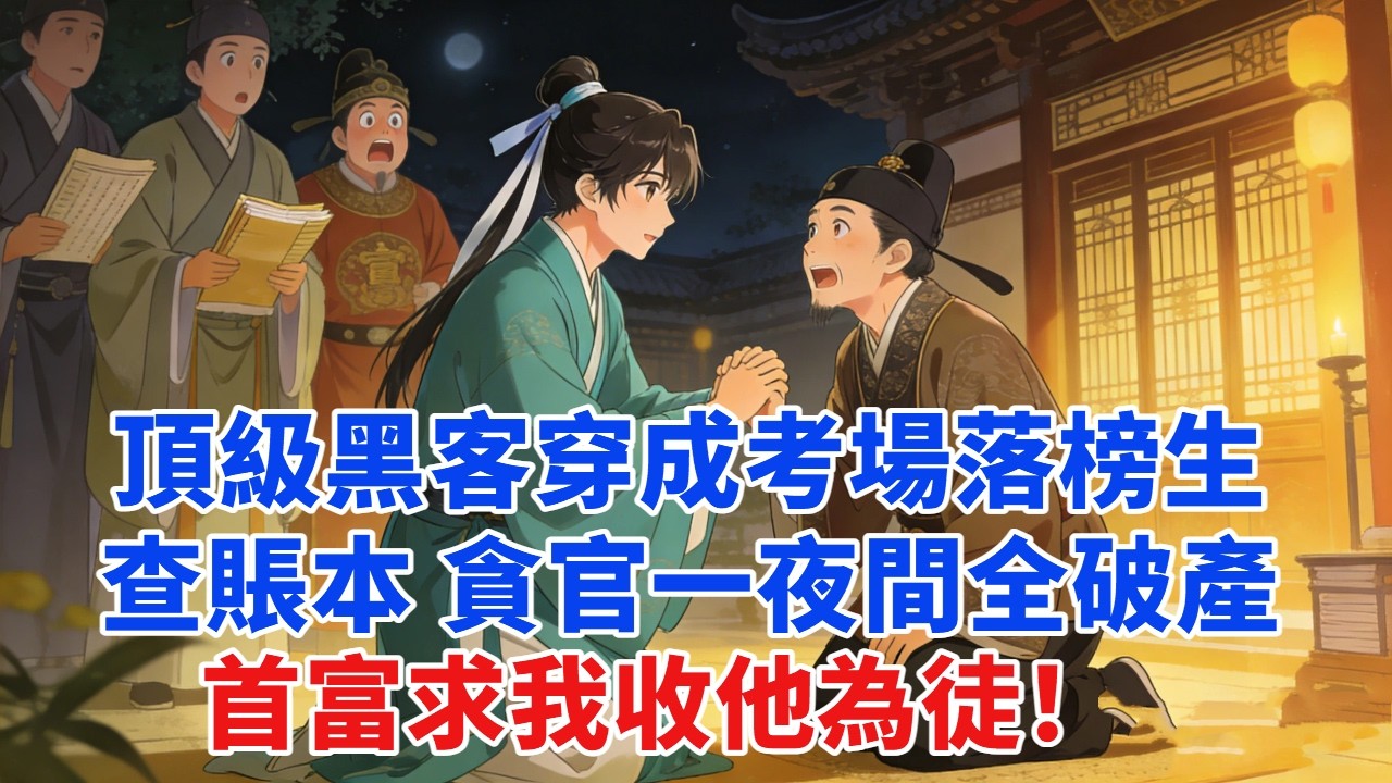 頂級黑客穿成考場落榜生？潛入戶部查貪官賬本，貪官壹夜之間全部破産，首富求我收他爲徒！#穿越#爽文#古言#完结#大女主#情感 #原创
