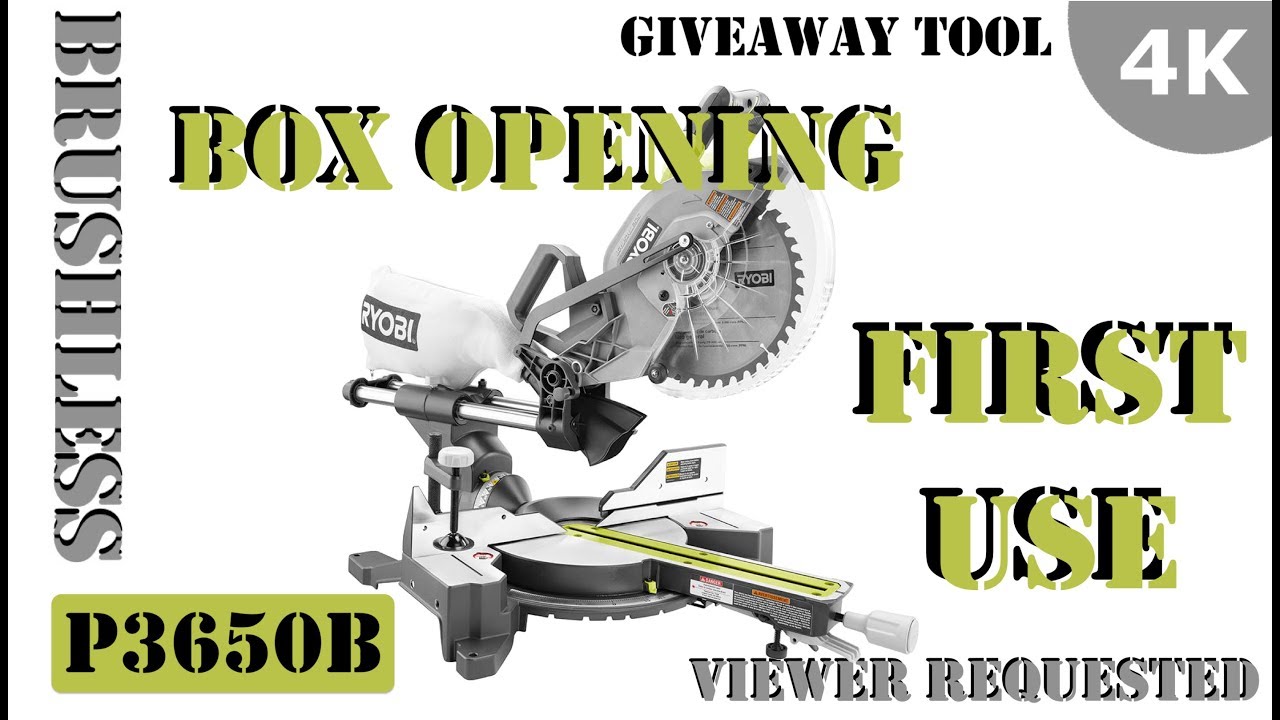 Ryobi 18-Volt ONE+ONE Cordless Brushless 10 in. Dual Bevel Sliding Miter Saw - BOX OPENING
