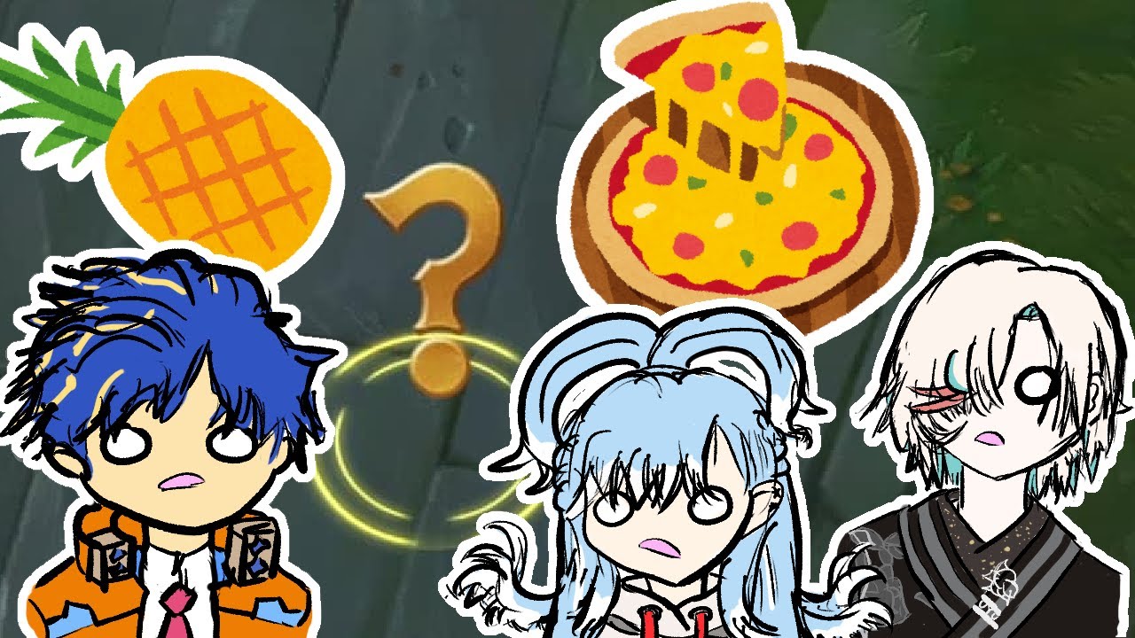 Astel, Uyu, and Kobo's opinion on pineapple pizza