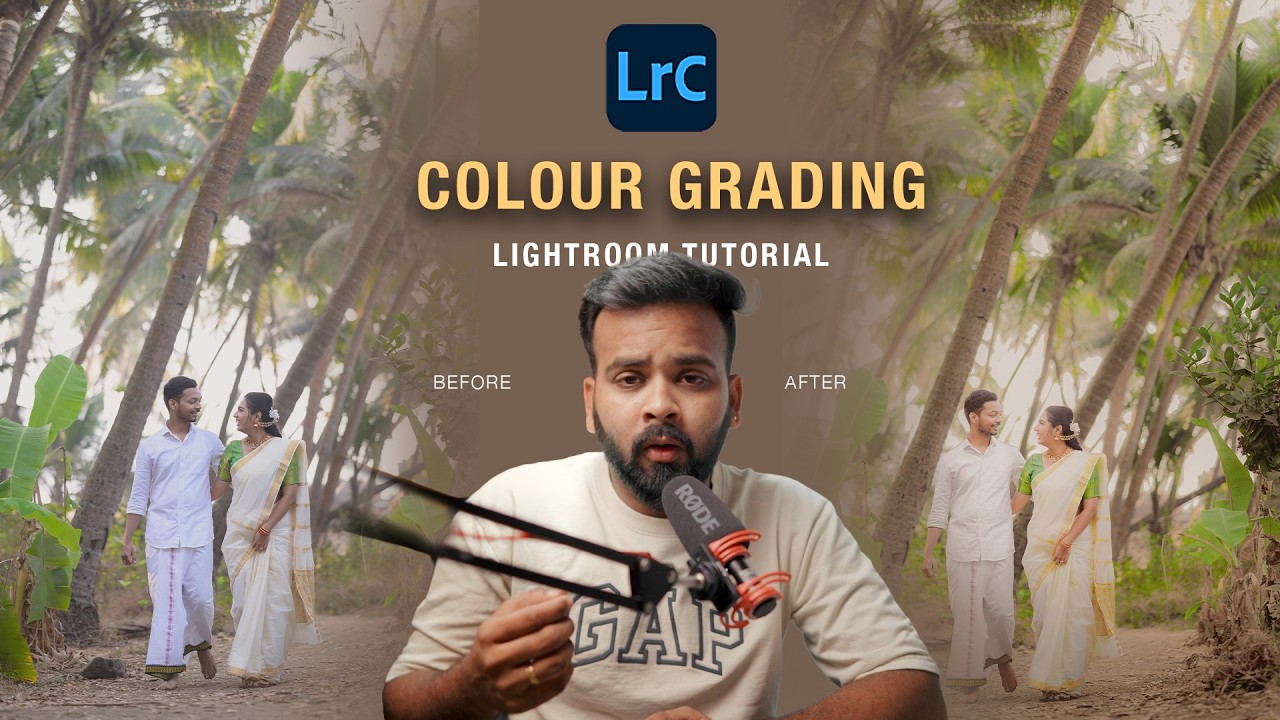 Lightroom colour grading tutorial on pre-wedding photo 
