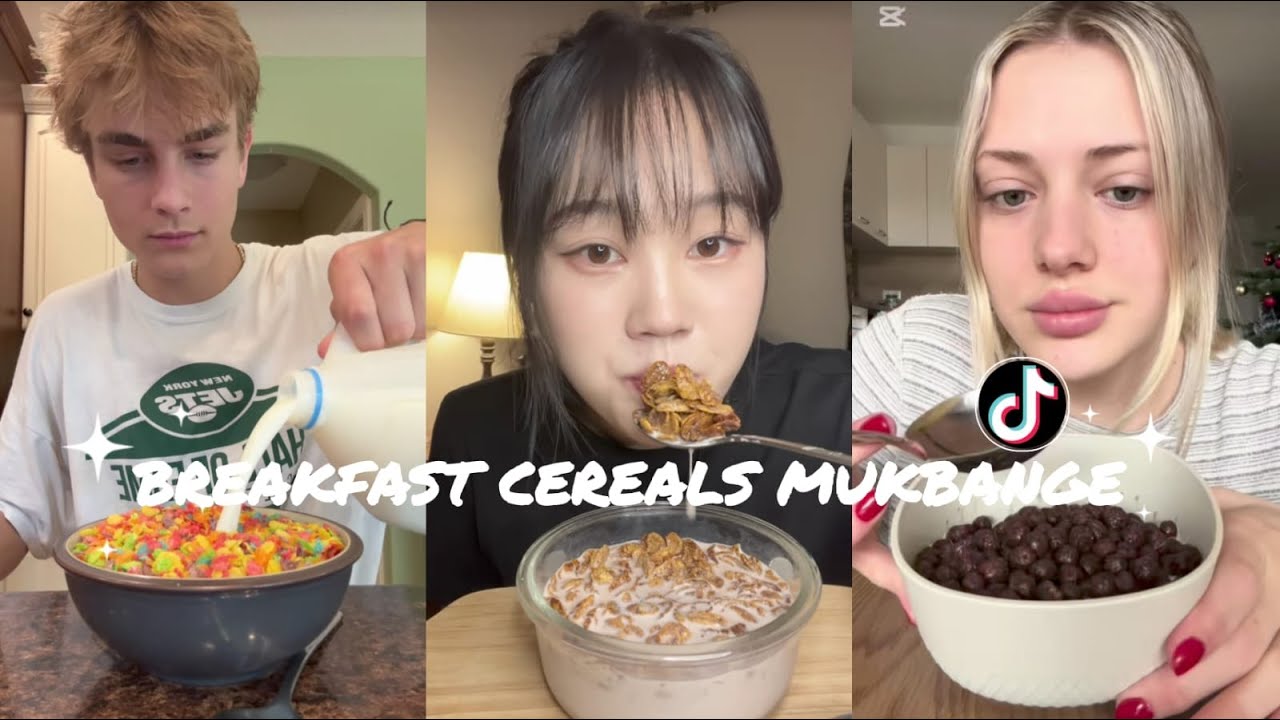 Crunchy Breakfast Cereal Compilation 🥣✨|TikTok mukbang compilation |  Crispy and Delicious Moments