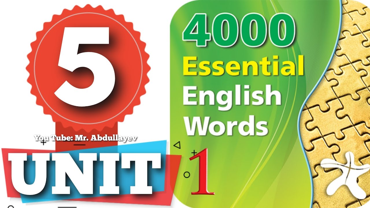 Essential Words 1 - Unit 5 #essentialwords #englishvocabulary