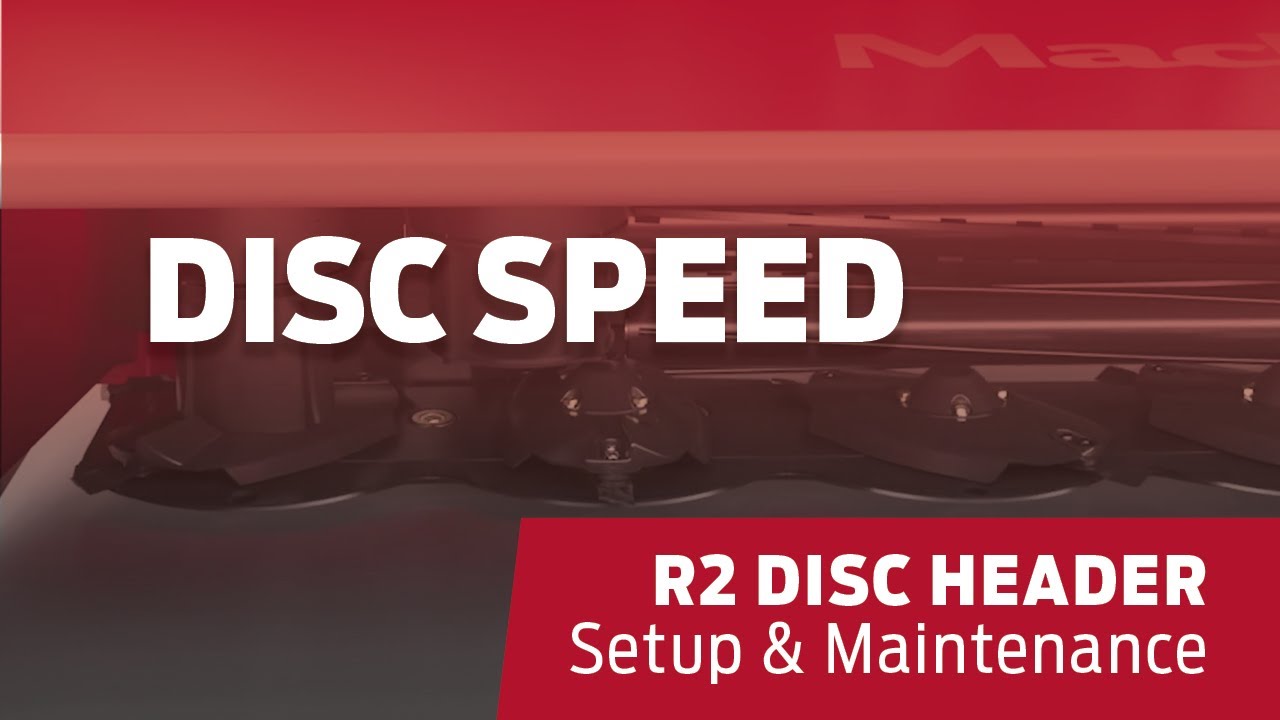 MacDon R216 Disc Header - Disc Speed