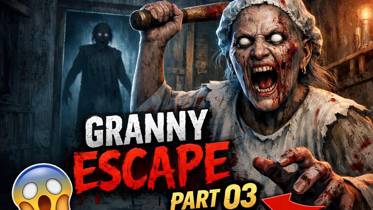 Granny Escape Part 3 | Can I Escape form Granny’s House? 😨she caught me again and again 😭😭 #granny 