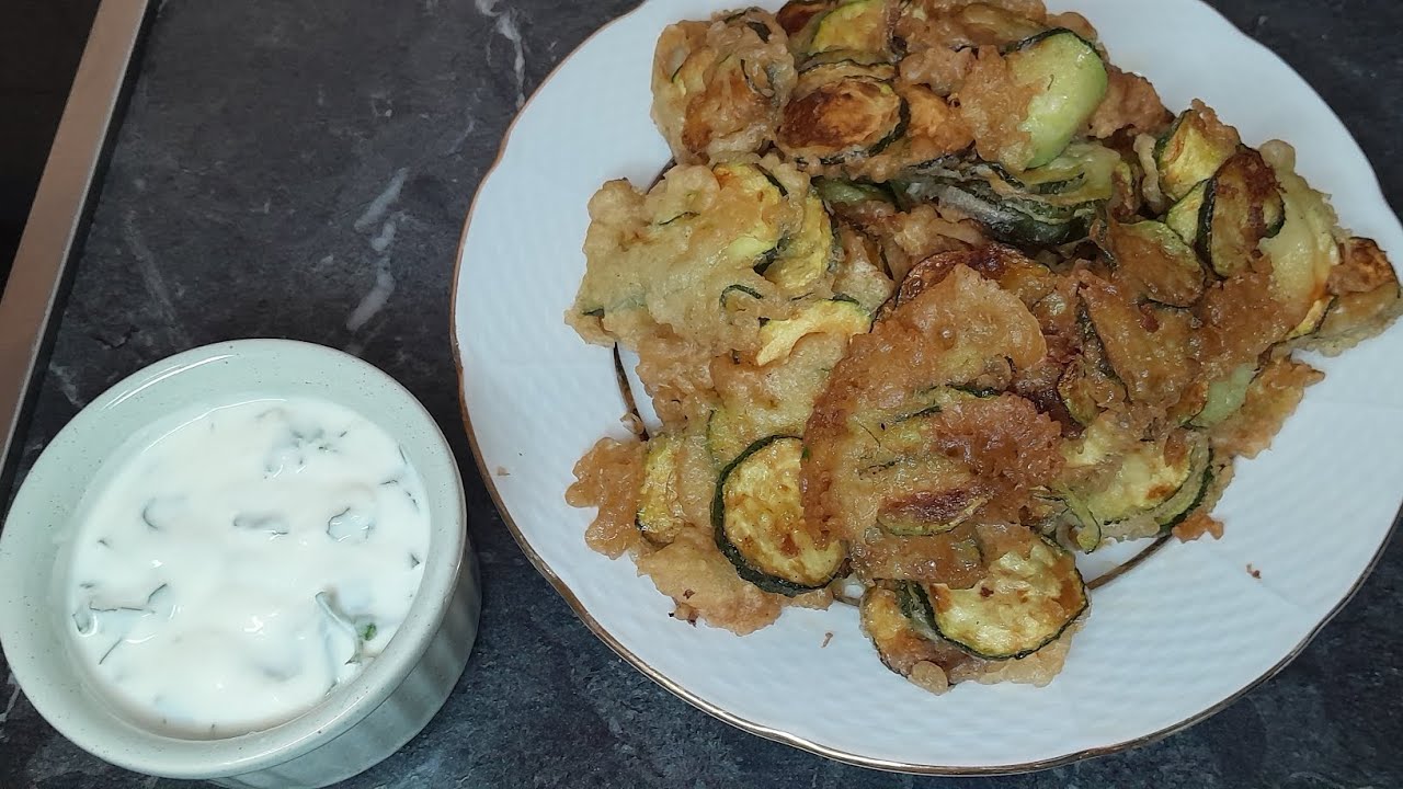 Gebratene Zucchini احسن طريقة للقلي القرع الأخضر او اليقطين 