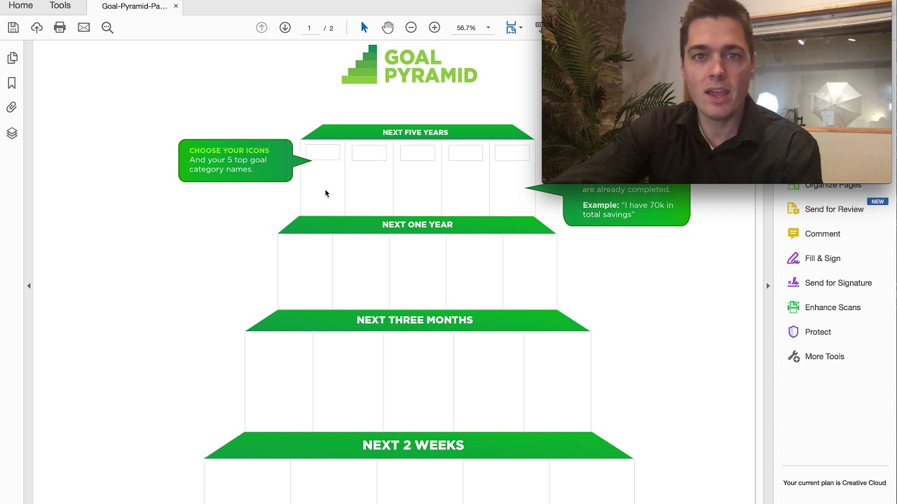 Goal Pyramid &ndash; Goal Setting Template