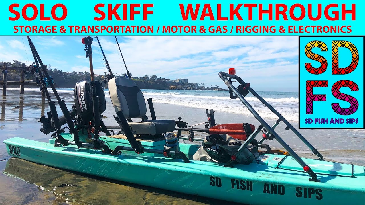 SOLO SKIFF WALKTHROUGH  How I Rig Out My Motorized Kayak Micro Skiff For FISHING