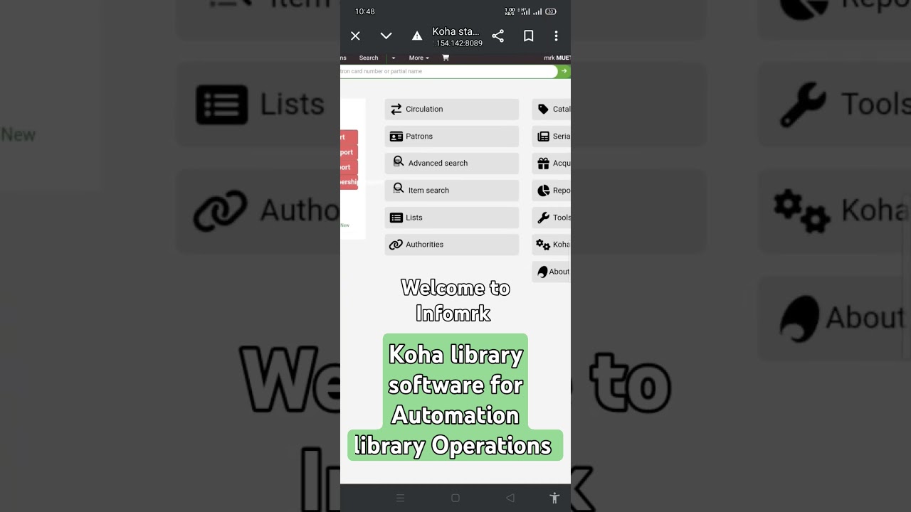 Koha Library Automation Software used for record keeping