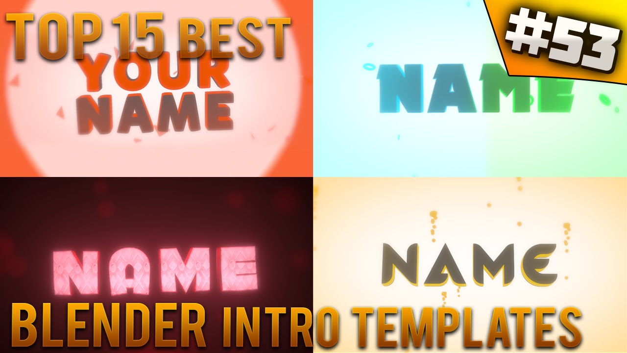 TOP 15 BEST Blender intro templates #53 (Free download)