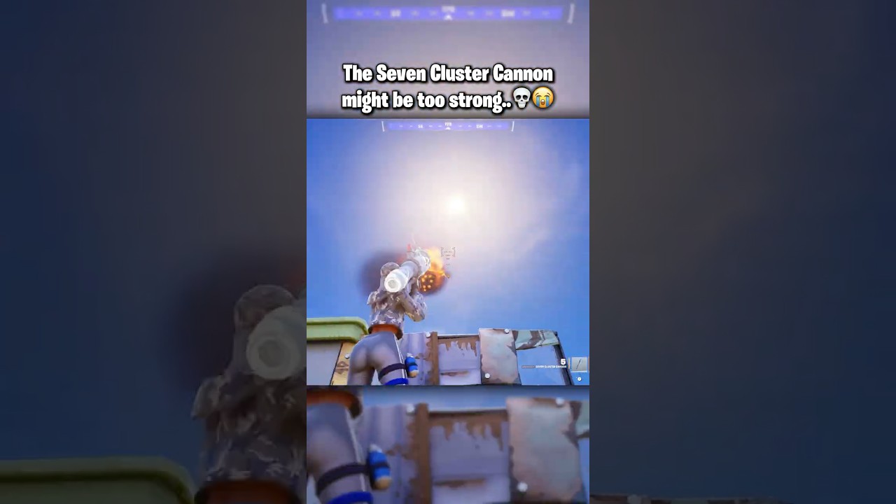 THE NEW SEVEN CLUSTER CANNON IS INSANE.. 😳💀 #shorts #fortnite #fortniteshorts