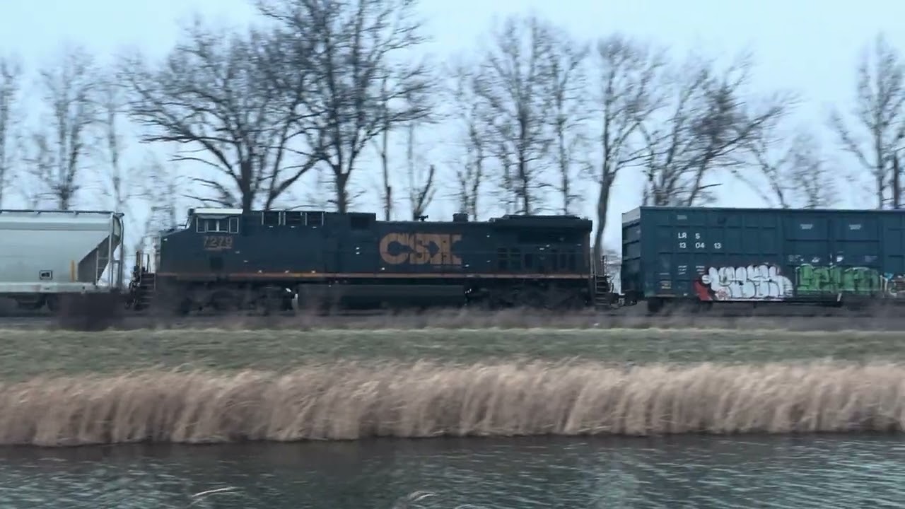 CSX M361 on cold Tuesday evening in New Palestine 