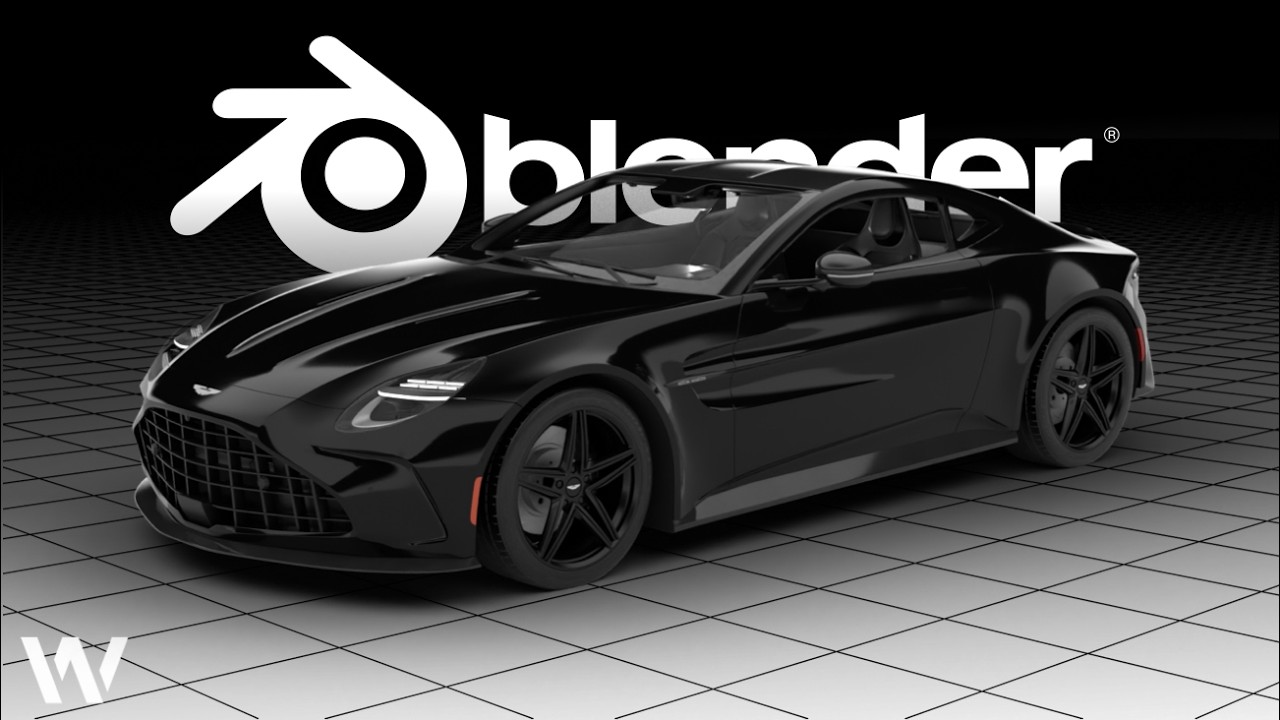 Modeling Aston Martin Vantage 2025 | Blender 3D modelling Timelapse