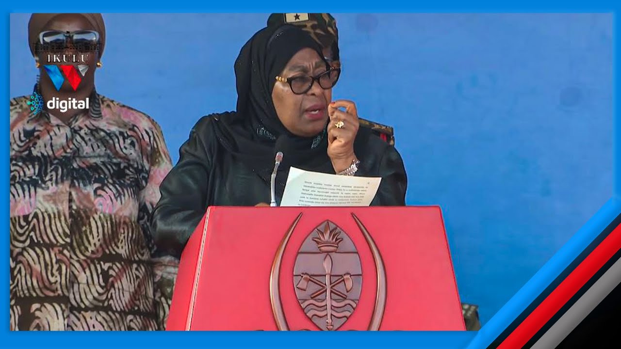 RAIS SAMIA AKASIRIKA KATIKATI YA HOTUBA 
