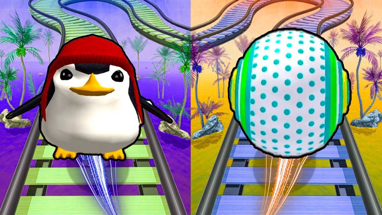 Going Balls × Action Balls – Penguin vs Polka Dot Ball Showdown! Race 1275