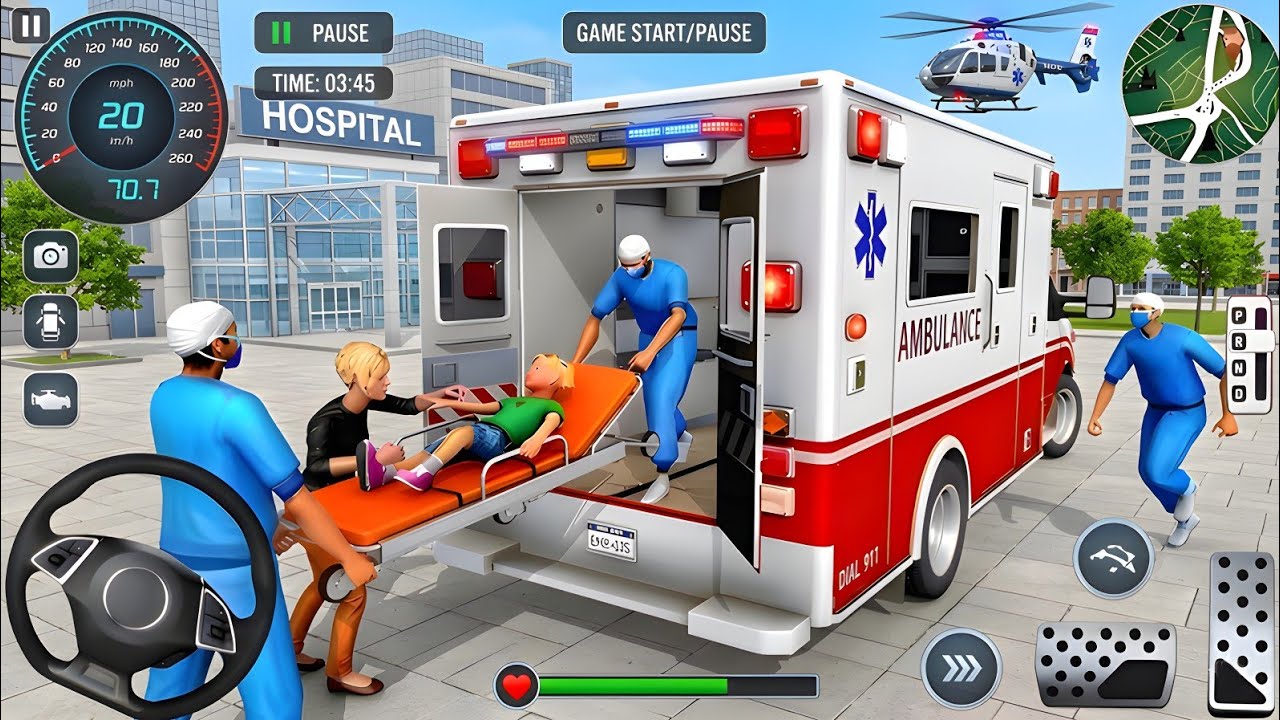 Ambulance City Rescue Simulator - 911 US Emergency Ambulance Driving 3D - Android Gameplay